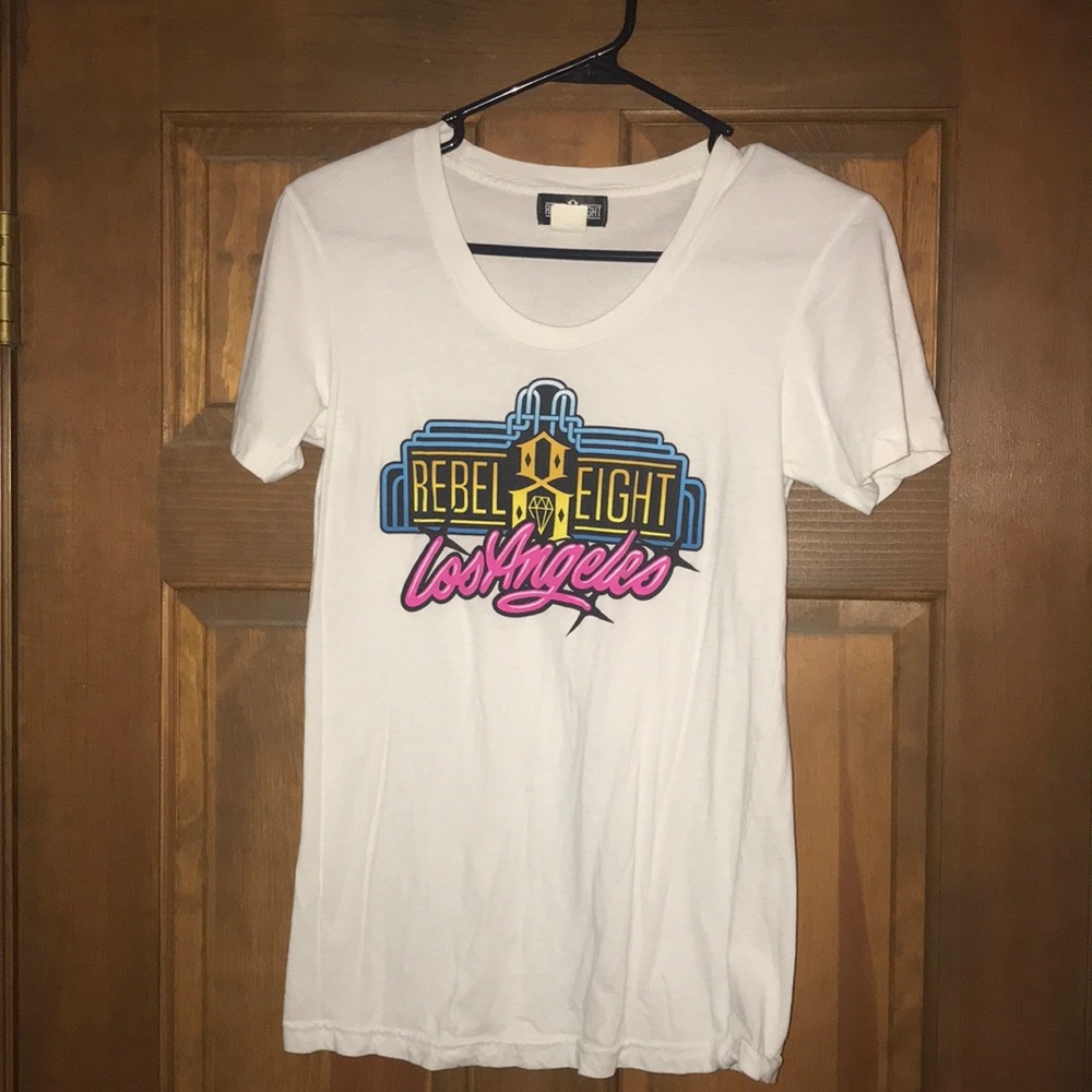 Rebel Eight Women’s White Top